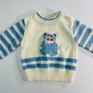 Doe Spun Vintage Teddy Bear Sweater Baby Boy Size 18M